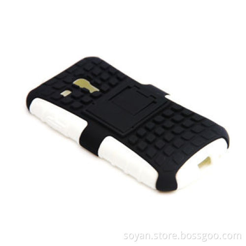 Hybrid silicone + PC case for Samsung, dual colors, with factory price
